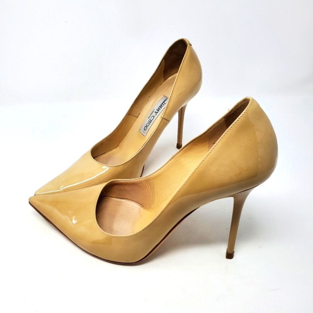 Jimmy Choo Nude Patent Pumps